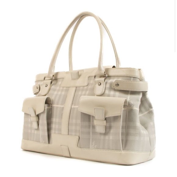 BURBERRY Vintage White Haymarket Check Tote Bag - Picture 16 of 16